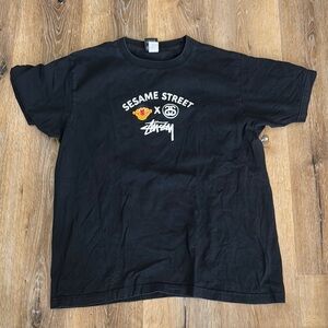 Stussy Black Sesame Street Collaboration Tee